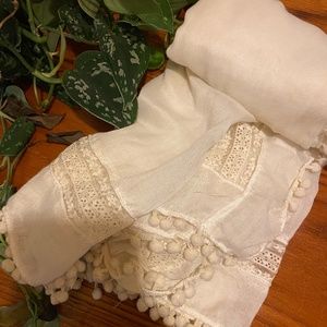 Lovely Off White Square Scarf